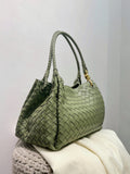 Sherna GL Lamb Skin Woven Shoulder Hand Bag Large