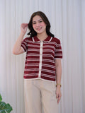 Ralyn Collared Stripe Knit Top
