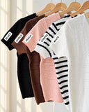 Adelia Textured V-Neck Knit Top