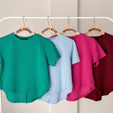 Kallie High-Low Cotton Top