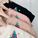 Zennia Embroidered Knit Top