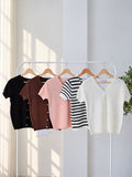 Adelia Textured V-Neck Knit Top