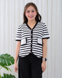 Lumien V-Neck Knit Top