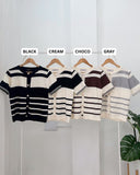 Bettie Two-Tone Stripe Knit Top