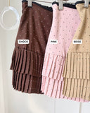 Britt Pleated Polka Skirt