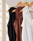 Eulah Premium V-Neck Ruffle Top