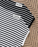 Christine Premium Boat-Neck Stripe Knit Top