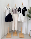 Cerille Premium Two-Tone Knit Top