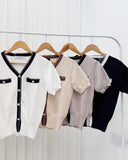 Cerille Premium Two-Tone Knit Top