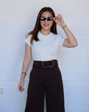 Dia Cap Sleeve Knit Top