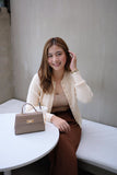 Elody Textured Long-Sleeve Knit Top