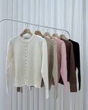 Elody Textured Long-Sleeve Knit Top