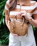 Rowin PU Leather Woven Two-Way  Bag