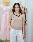 Ezrel Collared Knit Top