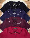 Devie Collared Knit Top