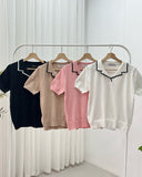 Ezrel Collared Knit Top