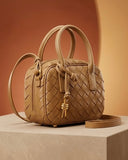 Rowin PU Leather Woven Two-Way  Bag