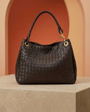 Sherna GL Lamb Skin Woven Shoulder Hand Bag Large