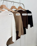Klaire Asymmetrical Knit Top