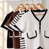 Lumien V-Neck Knit Top