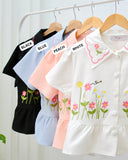 Maxine Embroidered Buttondown Top