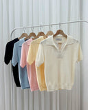 Milda Premium Collared Knit Top