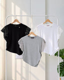 Neira Premium Lace-Detailed Cotton Top