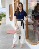 Oly Premium Tie-Belted Trouser Pants