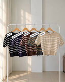 Vivyan Stripe Knit Top