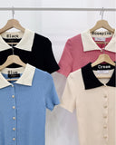 Sharina Collared Knit Top