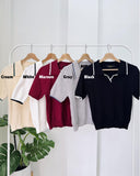 Zeca Collared Knit Top