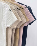 Charina Textured Knit Top