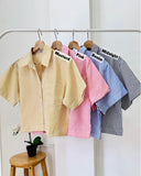 Clovia Buttondown Stripe Top