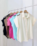 Miran Buttondown Linen Top