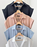Sellah Collared V-Neck Top