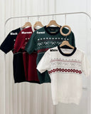 Bonie Printed Knit Top