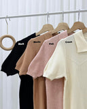 Gisele Collared Rib Knit Top