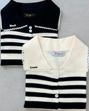 Kaizer Collared Stripe Knit Top