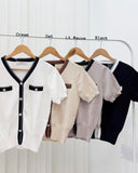 Cerille Premium Two-Tone Knit Top