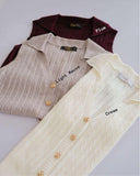 Gela Premium Collared Knit Top