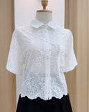 Parsa Button-Down Lace Top