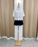 Parsa Button-Down Lace Top