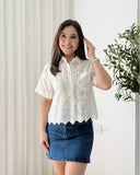 Parsa Button-Down Lace Top