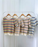 Quincy Textured Stripe Knit Top