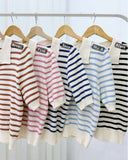 Colsen Collared Stripe Knit Top