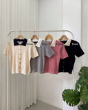 Harren Collared Knitt Top