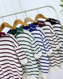 Esmae Collared Stripe Knit Top