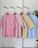 Dayna Collared Stripe Top