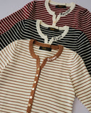 Herly Longsleeve Stripe Knit Top