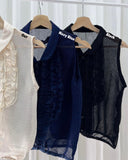 Kryzel Ruffle Collared Top